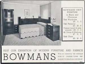 Bowmans - Visitez notre exposition de meubles et tissus modernes, 1935 - Unbekannt