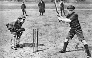 Garçons jouant au cricket à Parliament Hill Fields, Londres, 1926-1927 - Unbekannt