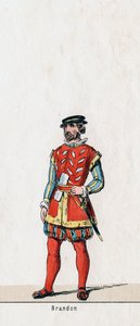 Brandon, conception de costume pour la pièce de Shakespeare, Henry VIII, 19e siècle - Unbekannt