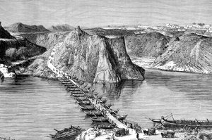 Pont de bateaux sur l