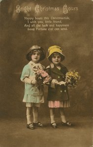 Heures de Noël lumineuses, carte de Noël vintage, vers 1900 - Unbekannt