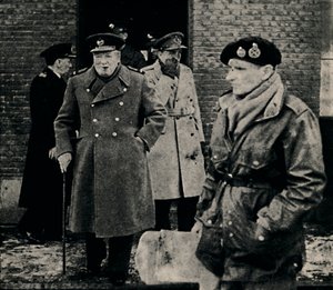 Le Premier ministre britannique visite le front occidental, 1944, 1945