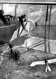 Biplan britannique contre Taube allemand, Première Guerre mondiale, 1914 - Unbekannt