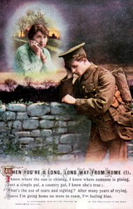 Soldat britannique rêvant de sa bien-aimée au pays, Première Guerre mondiale, 1914-1918 - Unbekannt