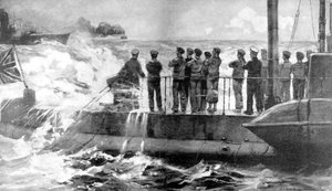 Sous-marin britannique E-13 dans la Baltique pour aider les Russes, Première Guerre mondiale, 1915 - Unbekannt