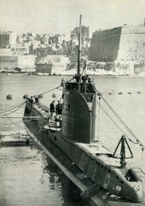 Sous-marin britannique à Malte, Seconde Guerre mondiale, 1945 - Unbekannt