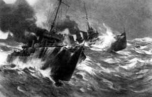 Navires torpilleurs britanniques dans les tempêtes de la mer du Nord, Première Guerre mondiale - Unbekannt