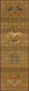 Brocade, soie. Panneau oblong, housse de chaise, dynastie Qing, 18ème siècle - Unbekannt