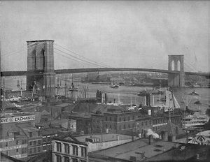 Pont de Brooklyn, New York, vers 1897 - Unbekannt
