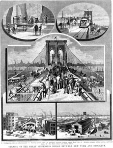 Pont suspendu de Brooklyn, New York, 1883 - Unbekannt