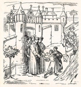 Les frères Polo partent de Constantinople avec Marco pour la Chine vers 1300, 1912 - Unbekannt