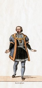 Buckingham, costume pour la pièce de Shakespeare, Henry VIII, 19e siècle