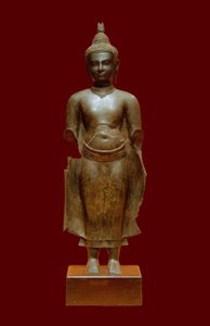 Buddha, art khmer, Cambodge, 14e siècle