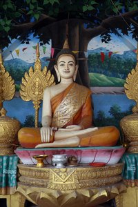 Statue de Bouddha dans un temple khmer. Cambodge