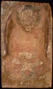 Bouddha avec une auréole et un corps enflammé Mandorla