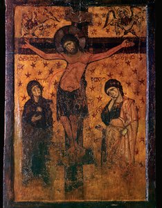 Icône byzantine de la Crucifixion