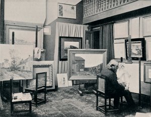 C. Cazin dans son atelier, vers 1897