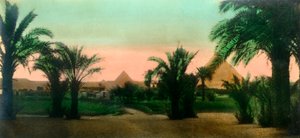 Le Caire : Village près des pyramides de Gizeh