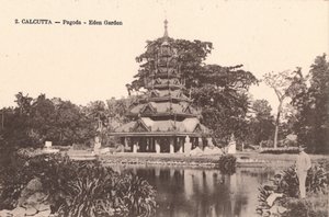 Calcutta - Pagode - Jardin Eden, vers 1900