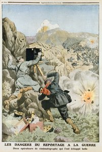 Cameramen sous le feu en filmant pendant la Première Guerre balkanique, 1912 - Unbekannt