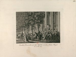 Camille Desmoulins dans les jardins du Palais Royal, vers 1797-1800 - Unbekannt