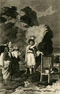 Canute réprimandant ses courtisans, 18e-19e siècle - Unbekannt