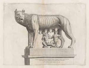 Louve capitoline avec Romulus et Remus, 1552