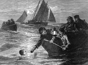 Capitaine Matthew Webb, le premier homme à traverser la Manche à la nage, 1875 - Unbekannt
