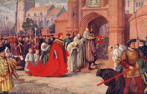 Le cardinal Wolsey entrant peut-être dans le palais de Hampton Court, 1917 - Unbekannt