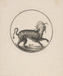Caricature montrant Marie-Antoinette en léopard, XVIIIe siècle - Unbekannt