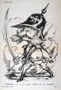 Caricature de Guillaume Ier de Prusse, guerre franco-prussienne - Unbekannt