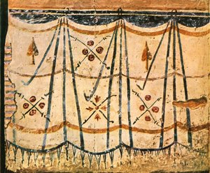 Frise de tapis de la chambre E, mur 6 de Santa Maria Antiqua, Rome, Italie, 1928 - Unbekannt