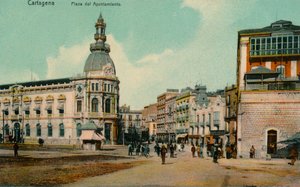 Cartagena - Plaza del Ayuntamiento, vers 1900 - Unbekannt