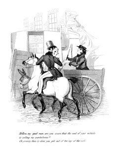 Caricature sur un thème équestre, 19ème siècle