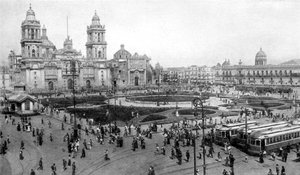Cathédrale et Palais national, Mexico, Mexique, 1926