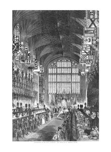 Célébration du mariage royal - Le chœur de la chapelle St. Georges, 10 mars 1863 - Unbekannt