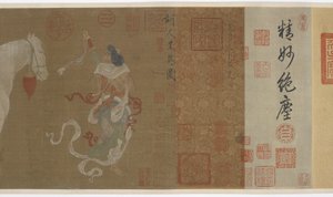 Asiatiques centraux présentant des chevaux en tribut, dynastie Ming ou Qing, 17ème siècle - Unbekannt
