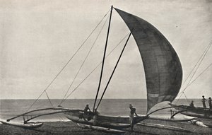 Bateau de pêcheurs ceylanais avec balancier, 1926 - Unbekannt
