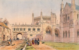 Porte de la Chaîne avec la Salle Capitulaire, 19ème siècle