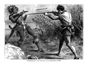 Chamberlain et Paugus à la bataille de Lovewell, 1725, 1872 - Unbekannt