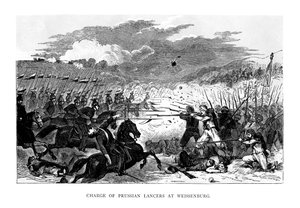 Charge des lanciers prussiens à Weissenburg, 1870 - Unbekannt