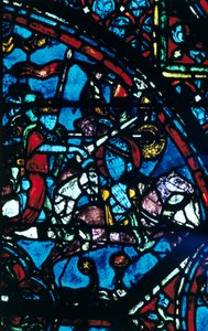 Charlemagne combat les Sarrasins, vitrail, cathédrale de Chartres, France, vers 1225 - Unbekannt