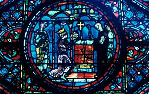 Charlemagne donne des reliques à la chapelle d