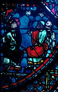 Charlemagne regarde la Voie lactée, vitrail, cathédrale de Chartres, France, vers 1225 - Unbekannt