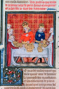 Charles IV recevant des présents