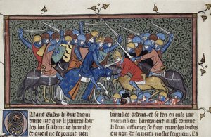Charles Martel à la bataille de Tours, vers 1332-1350 - Unbekannt