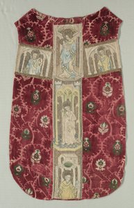 Chasuble avec bande orphrey brodée, 1415-1425 - Unbekannt