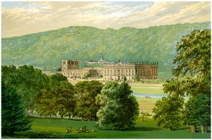 Château de Chatsworth, Derbyshire, résidence du duc de Devonshire, vers 1880 - Unbekannt