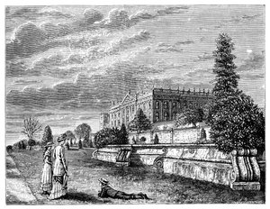 Chatsworth House depuis le sud-ouest, 1900 - Unbekannt