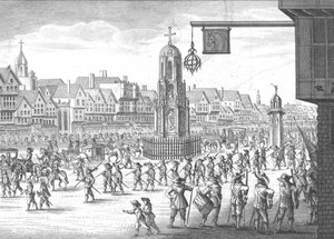Cheapside, croix et conduit, 1638, 1809